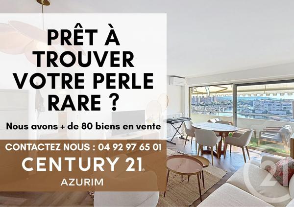 Appartement F3 à vendre  3 pièces - 65,01 m 2   MANDELIEU LA NAPOULE  - 06