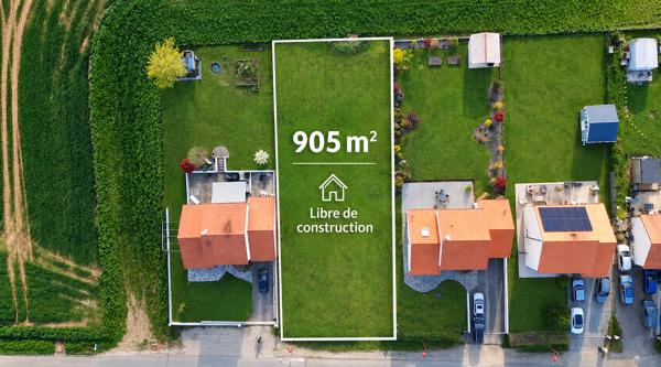 LORRY-MARDIGNY : terrain à vendre de 905 m2