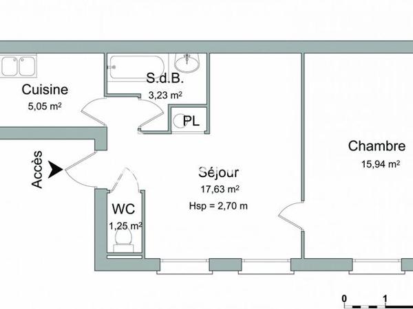 Location Appartement 2 pièces 43.1 m² - 58 AVENUE DES GOBELINS Paris 75013