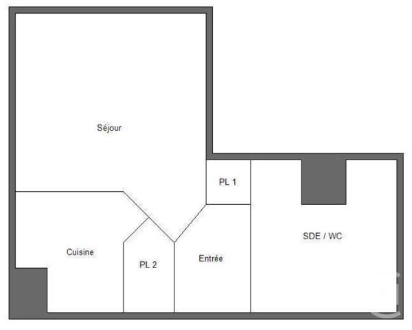 Appartement F1 à vendre  1 pièce - 32,32 m2 LE HAVRE - 76