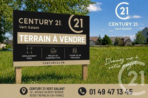 Terrain à vendre  438 m 2   NOISY LE GRAND  - 93