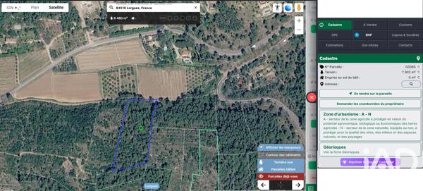 Terrain à vendre 7 902 m² Lorgues