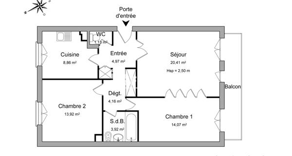 Location Appartement 3 pièces 71.44 m² - Limay 78520