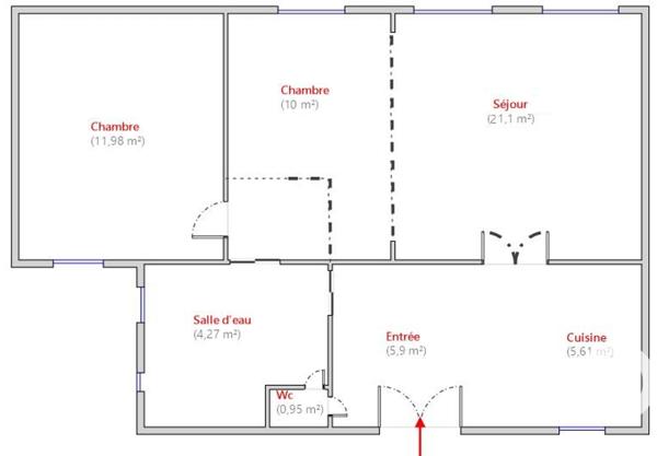 Appartement à vendre 3 pièces 60 m² Paris 10