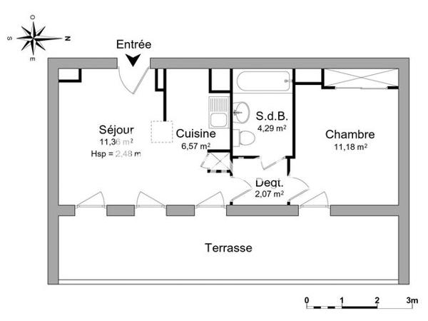 Location Appartement 2 pièces 35.5 m² - 3, RUE VICTOR LABARRIERE Deuil La Barre 95170