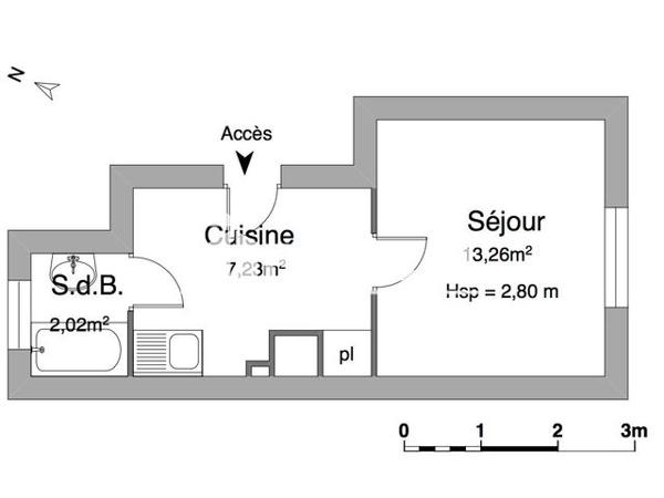 Location Studio 22.51 m² - 38 AV JEAN JAURES Sartrouville 78500
