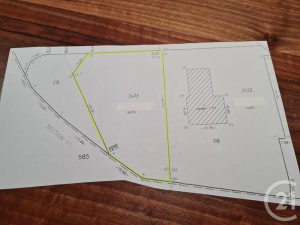 Terrain à vendre  979 m2 ST AVOLD - 57