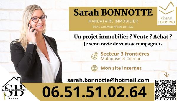 Saint-Louis (68300) Maison de 2004, 131,49 m2 habitables avec terrasse et jardin, garage + 2 places de parking privées