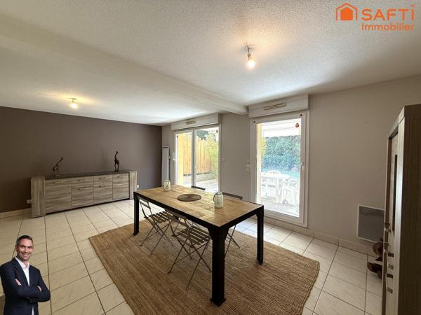 Superbe appartement de 3 pièces disposant d'une terrasse, d'un jardin, d'une place de stationnement privée et d'un garage !