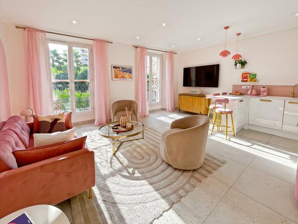 Cannes proche "Banane" 3 pièces rénové, calme faibles charges