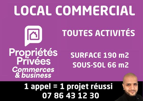 62600 BERCK - Local commercial Berck 190 m² - centre ville - Berck