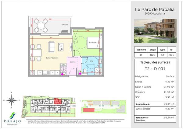 Programme Neuf - Appartements avec terrasse - Le Parc Papalia Lucciana