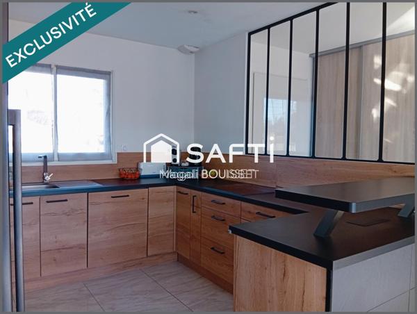 Maison plain pied RT2017, terrasse, jardin vue dégagée sur la chaine des Pyrénées