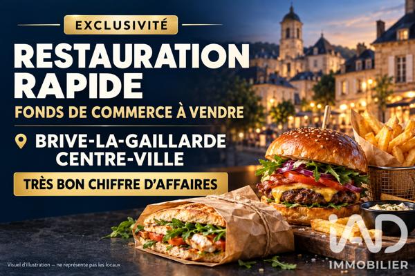 Restauration rapide à vendre 55 m² Brive-la-Gaillarde