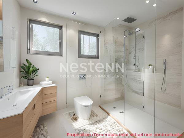 A Aurillac, quartier Tronquières, sur terrain clos et arboré d'environ 800 m², à vendre Maison de type 7 sur 3 niveaux avec garage double.