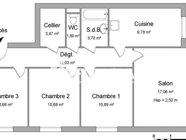 Location Appartement 4 pièces 77.89 m² - 64, IMPASSE DU MARLY Renaison 42370