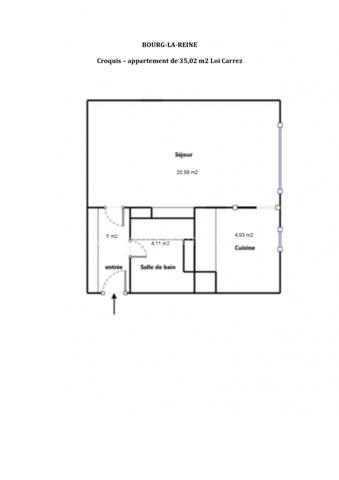 Studio-F1+cave+parking-gare BOURG-LA-REINE