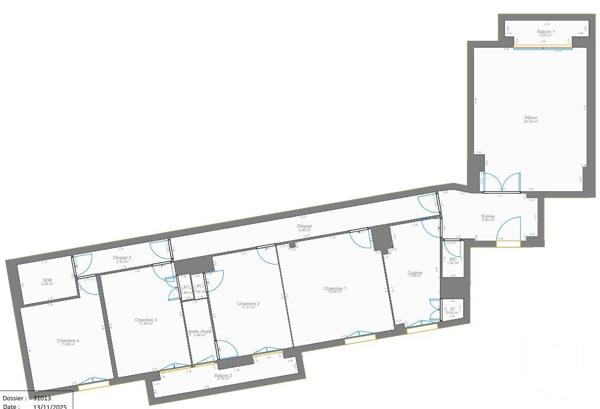 Appartement F5 à vendre  5 pièces - 111,29 m2 PARIS - 75016