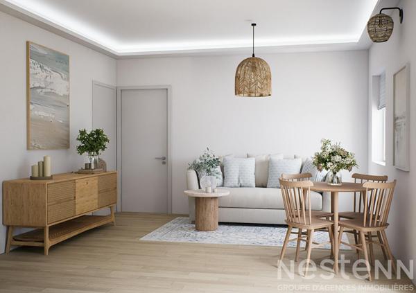 Saint-Pierre Quiberon - Vente appartement rénové à 30 mètres de la mer avec extérieur et 2 chambres