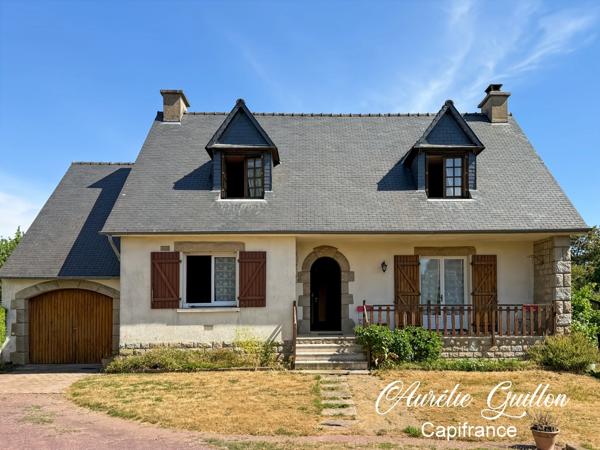 Maison familiale 129 m² – 4 chambres – Garage – Terrain arboré de 4 168 m² – Mauron