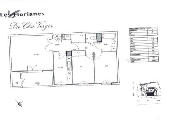 Appartement 3 pièces                                        - 69008 Lyon 8e  Arrondissement Réf : 5634