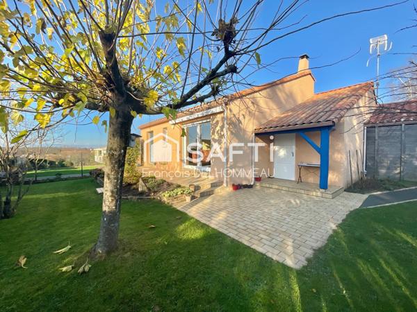 Maison avec préau de 100m2, 4 chambres sur un terrain de 570m2