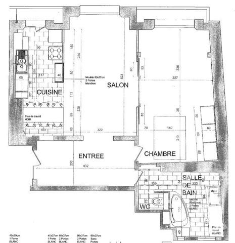 Appartement F1 à vendre  2 pièces - 64,13 m 2   PARIS  - 75017