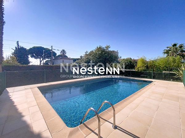 Golfe-Juan - 2P - 41 m² - Terrasse d'angle 16m2 - Piscine - Vue mer