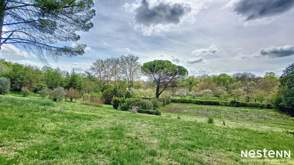 A vendre propriété de 260 m² avec piscine, dépendances, parc paysager et potentiel pour gîte ou double habitation, à Valence-Sur-Baïse