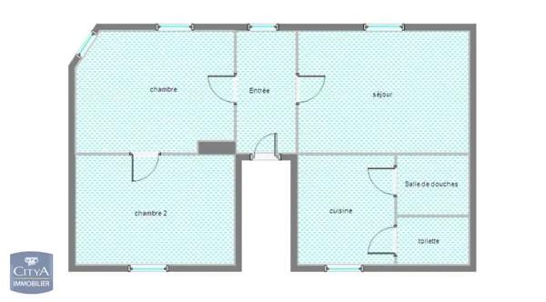 Appartement à louer 3 pièces 56.35m²