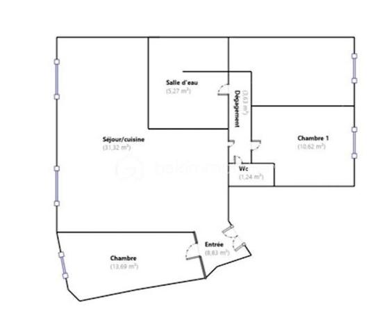 Appartement de 83,50 m²