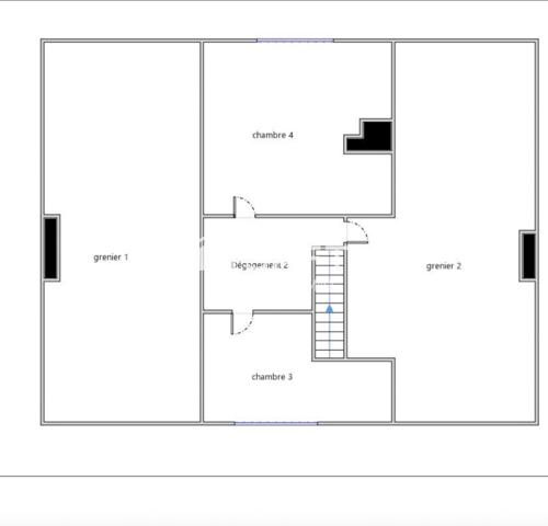 Maison individuelle avec 4 chambres sur terrain de 7,5 ares