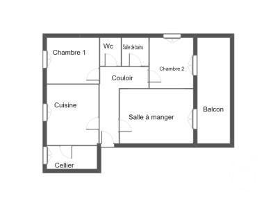 Appartement T3 à vendre  3 pièces - 61,53 m2 MONTAUBAN - 82