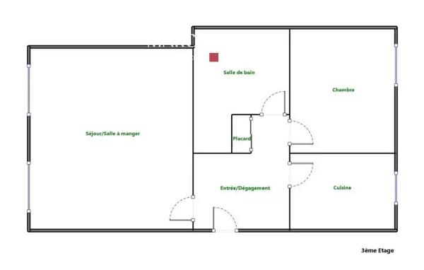 Paris VII Gros Caillou. Deux pièces en parfait état de 43m²