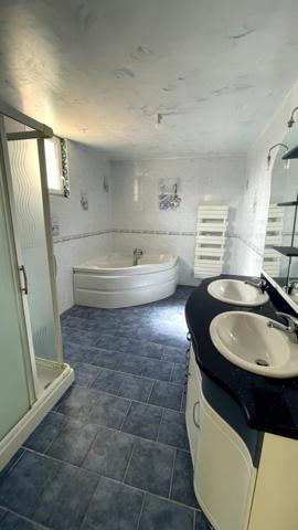 Maison 3 chambres, local commercial, jardin/cour. Piscine et dépendance. LALEU