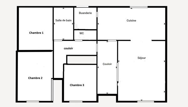 Maison de plain-pied 3 chambres à deux pas du centre de Louhans