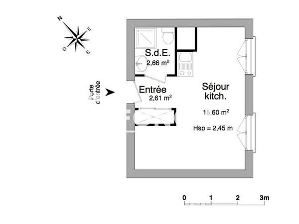 Location Studio 20.9 m² - 2 RUE DE BUCAREST Elancourt 78990