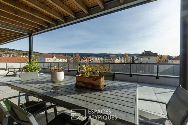 Appartement récent avec grande terrasse et superbe vue sur le Larmont