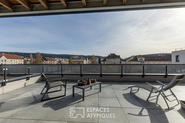 Appartement récent avec grande terrasse et superbe vue sur le Larmont