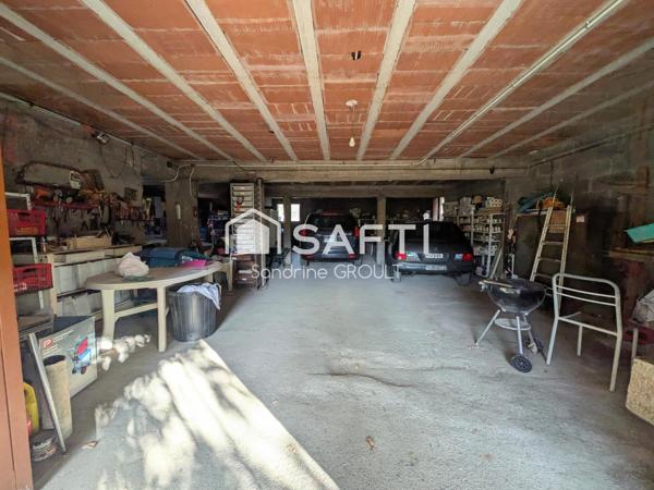 MAISON 125m² 6 PIECES, GARAGE DE 125M²  et TERRAIN de 1093m² -GROS POTENTIEL