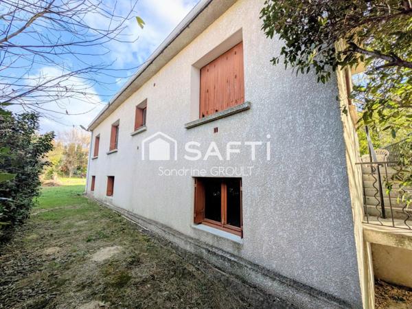 MAISON 125m² 6 PIECES, GARAGE DE 125M²  et TERRAIN de 1093m² -GROS POTENTIEL