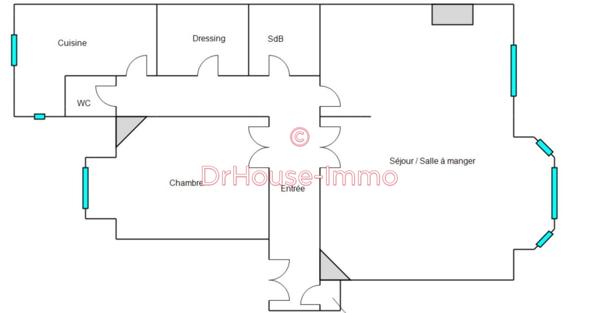 Appartement à vendre 3 pièces de 76 m²