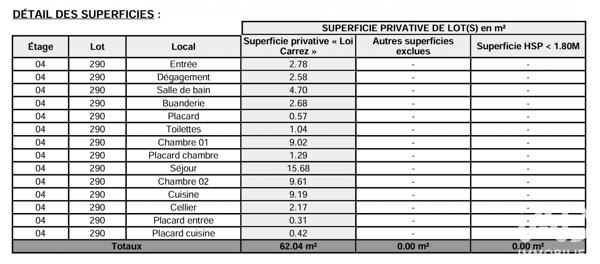 Appartement à vendre 3 pièces 62,04 m² Combs-la-Ville