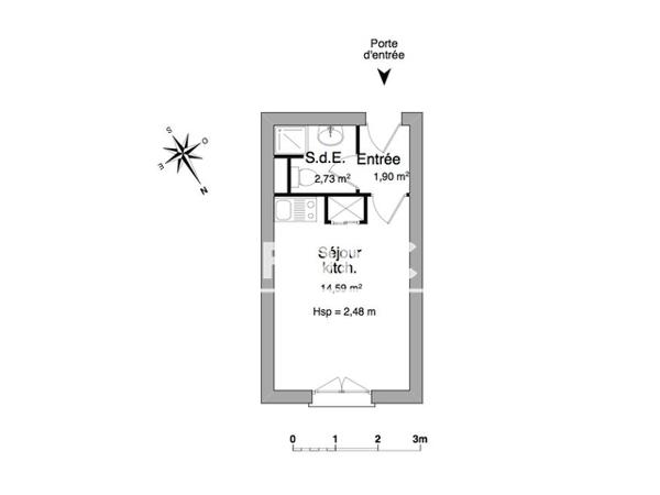 Location Studio 19.22 m² - 38 BOULEVARD DES BELGES La Roche Sur Yon 85000