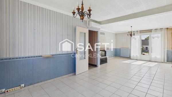 Maison sur sous sol avec joli terrain