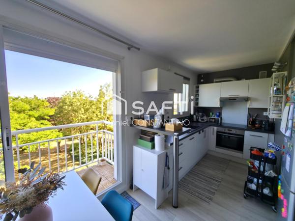 Appartement F3, 2 chambres, 50 m² avec Balcon