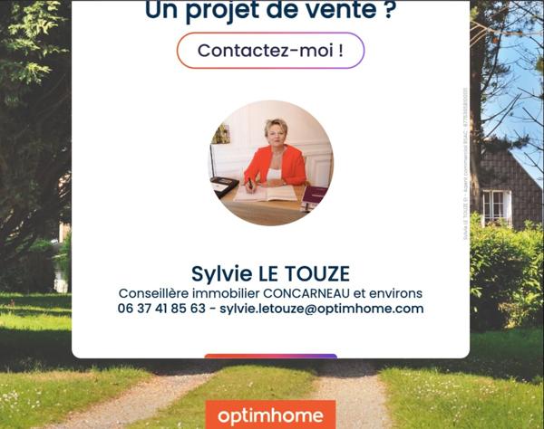 Concarneau : Maison de ville avec garage, petit extérieur, 3 chambres.