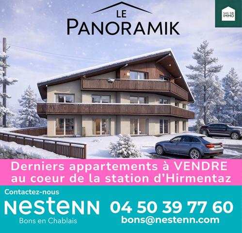 Appartement au premier étage avec balcon Expo Sud - Plateau brut - Hirmentaz Bellevaux