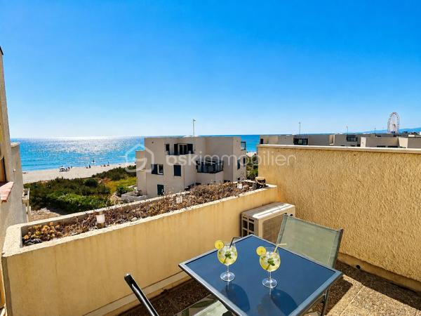 AU PIED DE LA PLAGE, emplacement particulièrement recherché, découvrez ce beau studio entièrement RENOVE et CLIMATISE, situé au 3ᵉ et dernier étage d’une résidence sécurisée, avec place de PARKING privée.

Vous profiterez d’une belle pièce de vie lumineuse avec cuisine ouverte, d’une salle d’eau avec WC et surtout d’une terrasse ensoleillée offrant une magnifique vue mer.

À 2 minutes à pied, retrouvez tous les commerces de proximité: restaurants, supérette, tabac-presse, points chauds ...

✨ Un BIEN RARE, la mer à deux pas et une VUE EXCEPTIONNELLE : un véritable coup de cœur à découvrir sans tarder !
     Pour ne rien gacher: Trés bonne rentabilité locative !