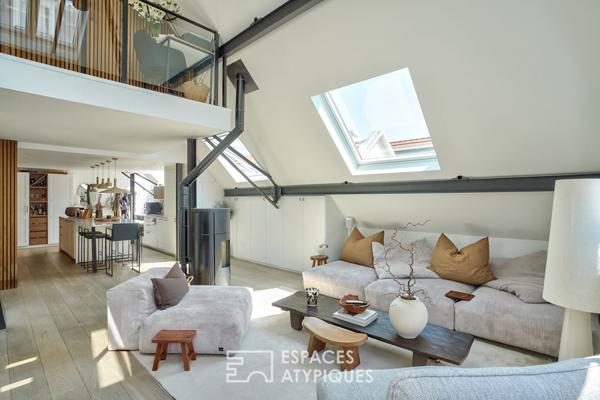 Loft rénové en dernier étage